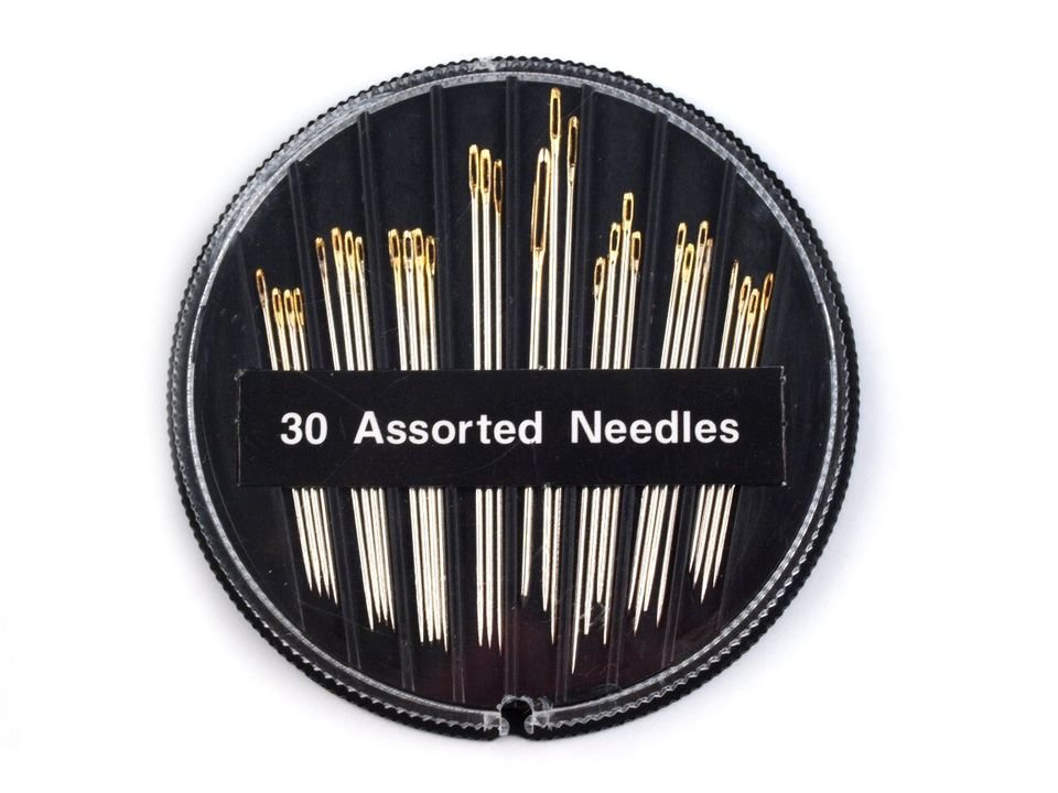 Assorted Hand Needles Kompakt Sharps, Gold-Eye 30 pcs