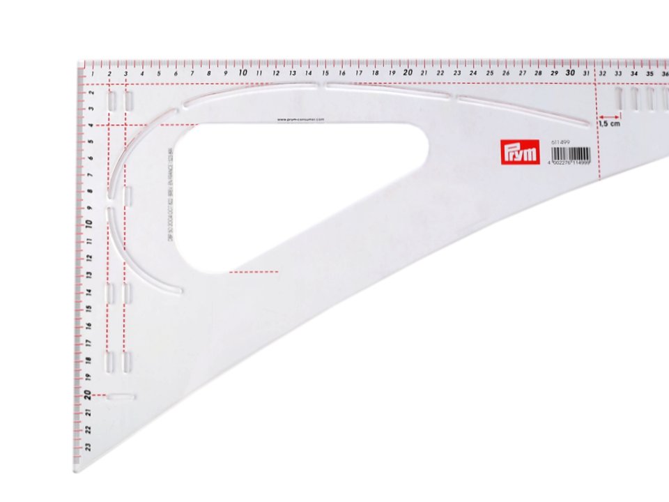 Dressmaker's Ruler Prym length 60 cm x 23,9 cm