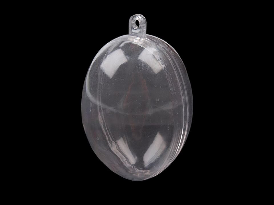 Clear Plastic Fillable Egg Ornament 4.5x6cm set