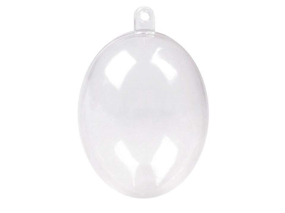 Clear Plastic Fillable Egg Ornament 4.5x6cm set
