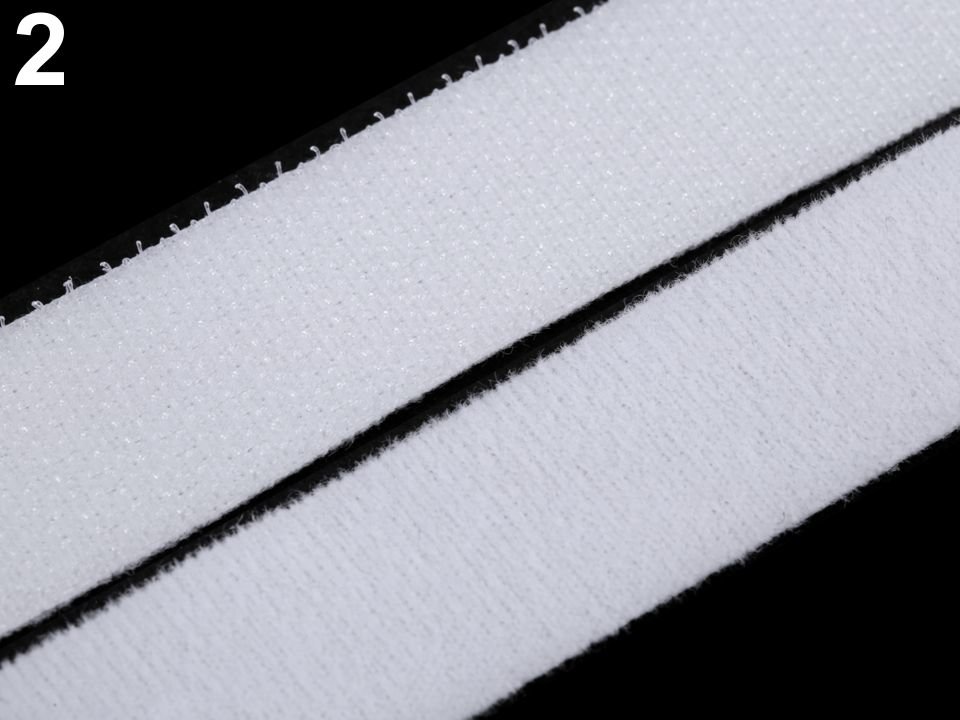 Nylon Back-To-Back Hook and Loop Fastener width 20 mm black / white