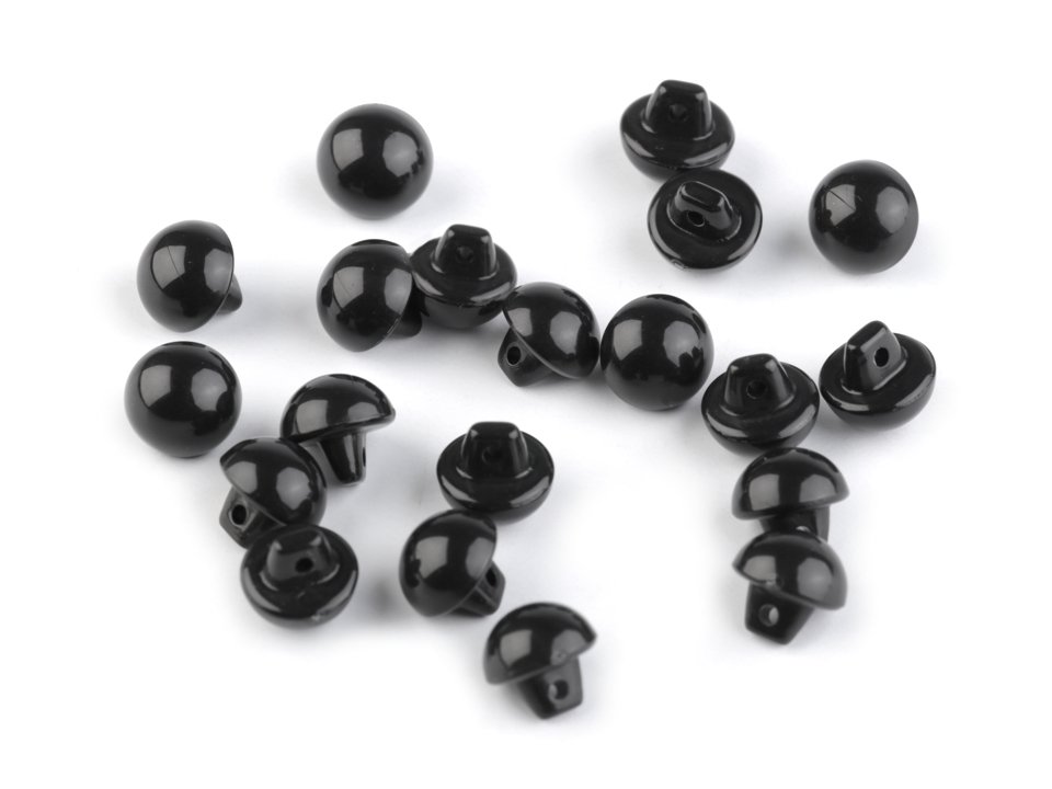 Black Dome Buttons Eyes 15'