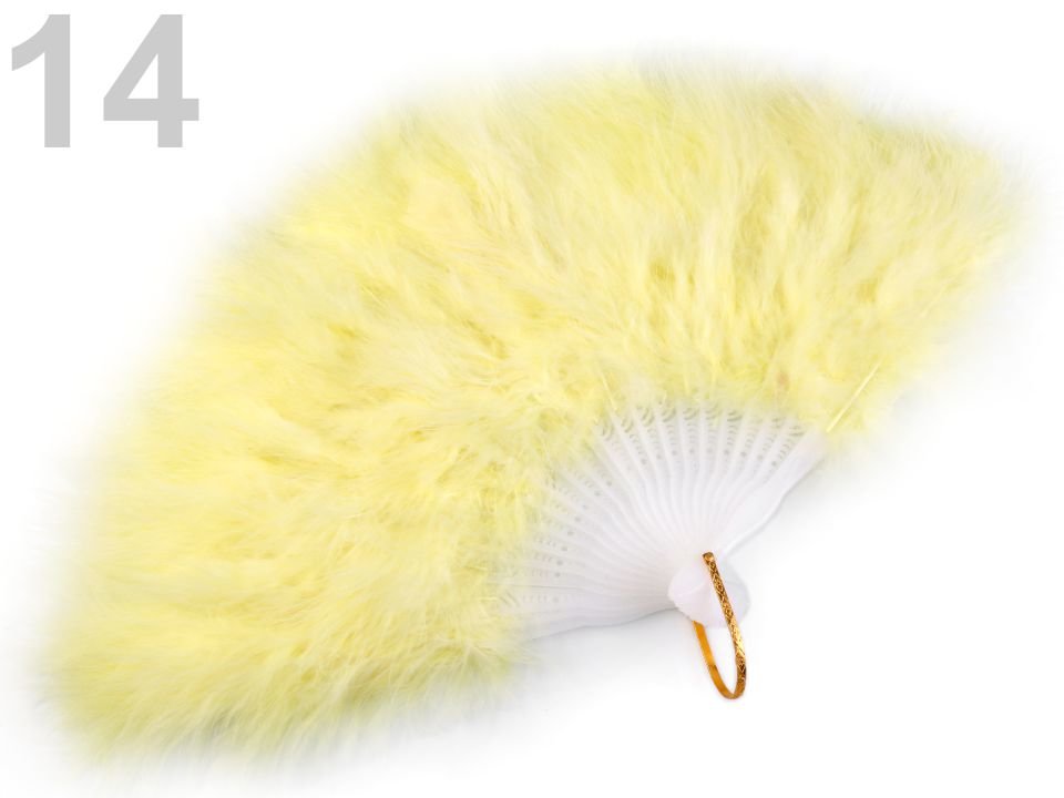 Spalvu vēdeklis Feather Hand Fan