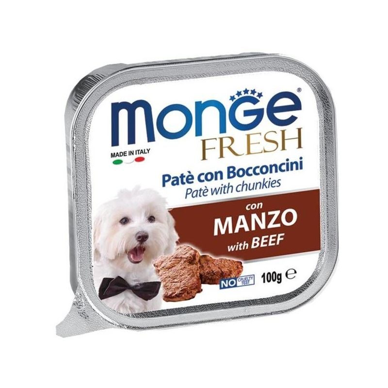 Monge Fresh pate with Beef 100g konservi suņiem