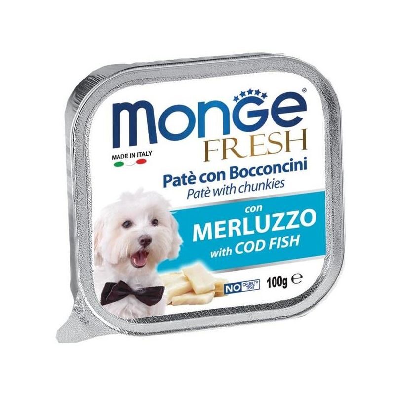 Monge Fresh pate with Cod Fish 100g dog wet food