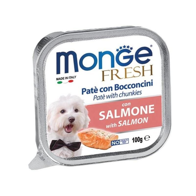 Monge Fresh pate with Salmon 100g dog wet food