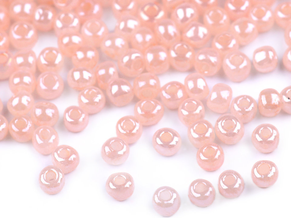 Seed Beads 6/0 - 4 mm pearl, opaque