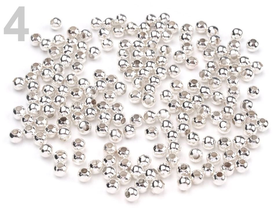 Round Metal Beads Ø3 mm 50 g