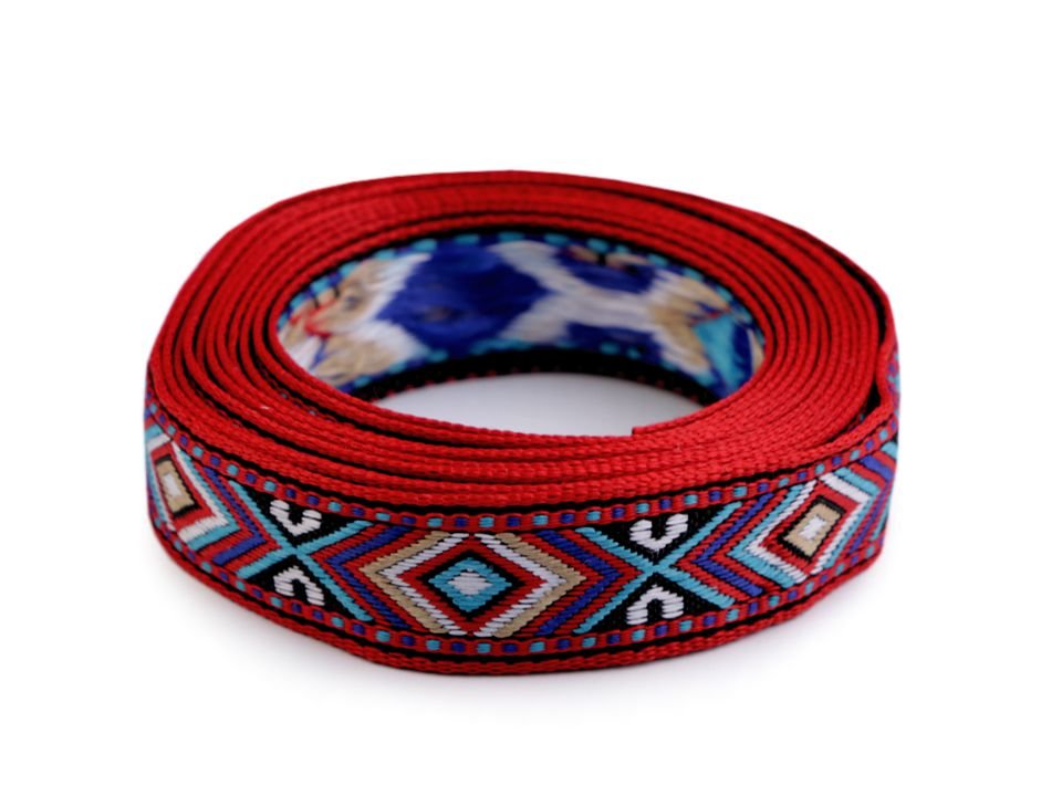 Jacquard Polyester Ribbon Indian Design width 16 mm