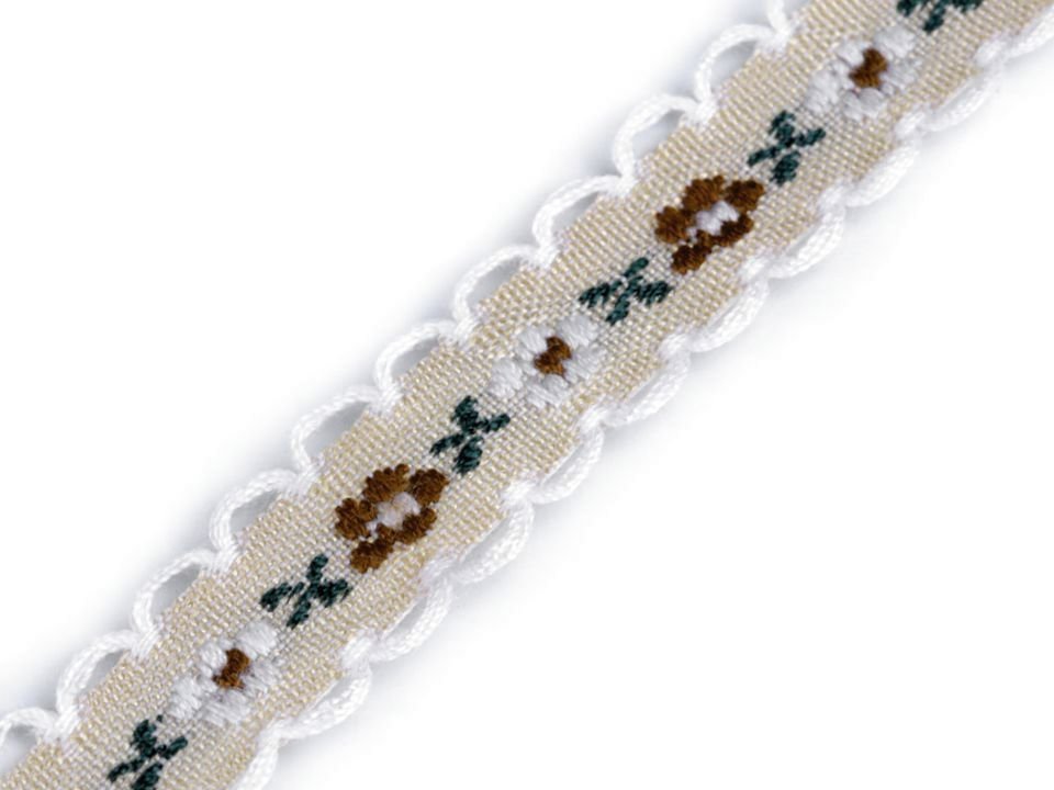Polyester Pattern Jacquard Ribbon / Braid Trimming width 13 mm 18m