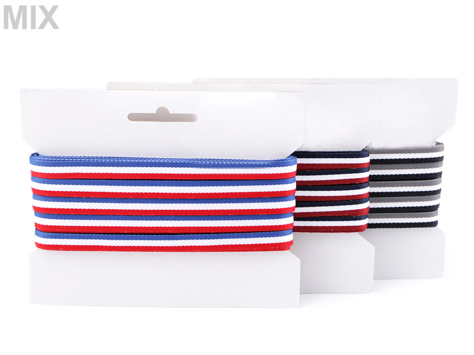 Poliestera trīskrasu lenta Trouser Side Stripe / Tricolor Trim width 10 mm