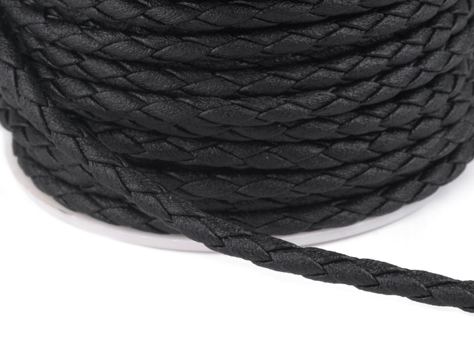 Eco-ādas virve (leather cord) Ø3 mm melna