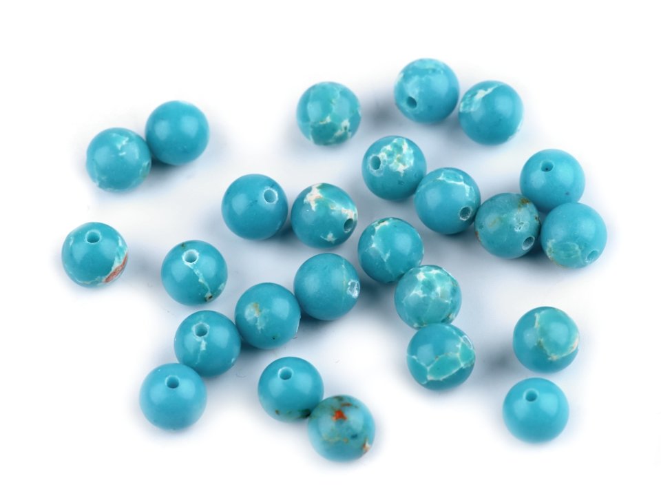 Natural Mineral / Gemstone Beads Blue Ocean Jasper Ø6 mm