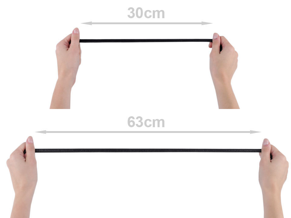 Silicone Gripper Strap Elastic width 10 mm