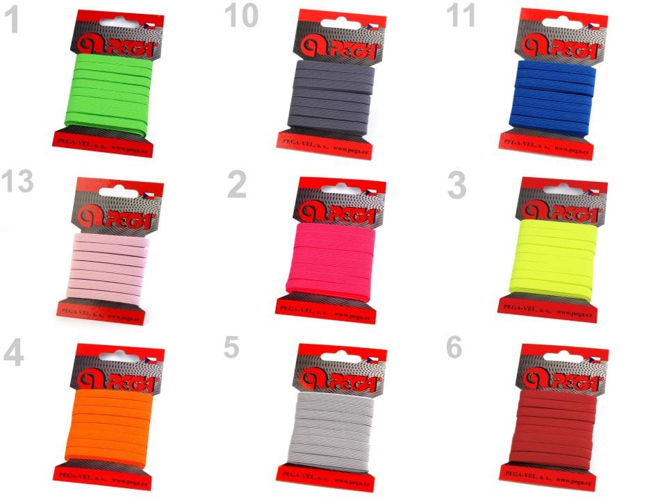 Lingerie Elastic Braid Tape width 7 mm variety of colors
