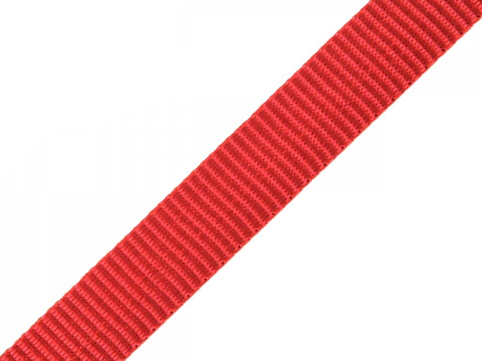 Polypropylene webbing width 15mm 20m red