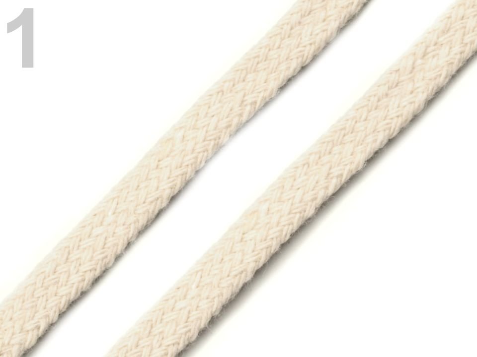 Flat Cotton Braided Garment String width 7 mm