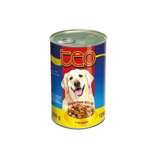 Canned pieces in sauce for dogs TEO 1250g chicken meat