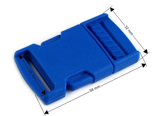 Plastic Side release Buckle with Strap Adjuster width 25 mm