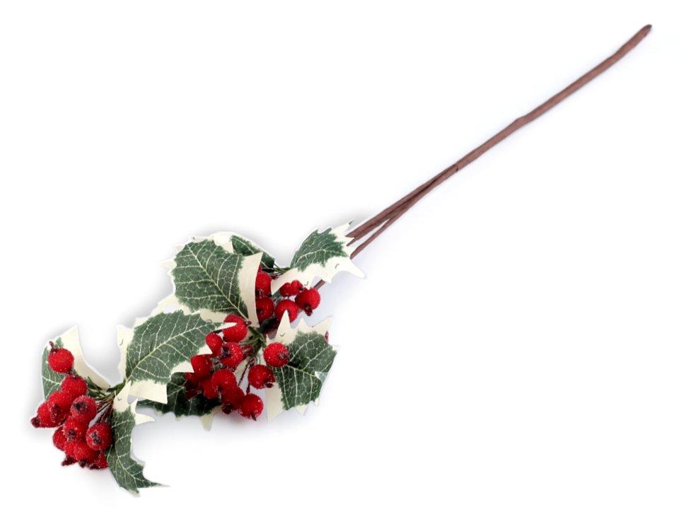 Snowy Artificial Red Berry Picks length 54 cm