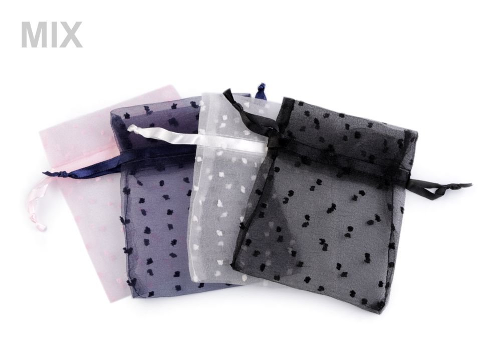 Polka Dots Organza Gift Bag 10x13 cm