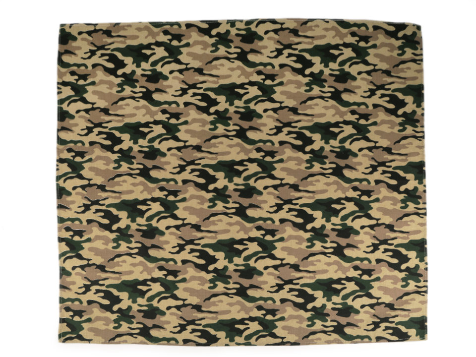 Camouflage Cotton Scarf ANNIKA 65x65 cm 