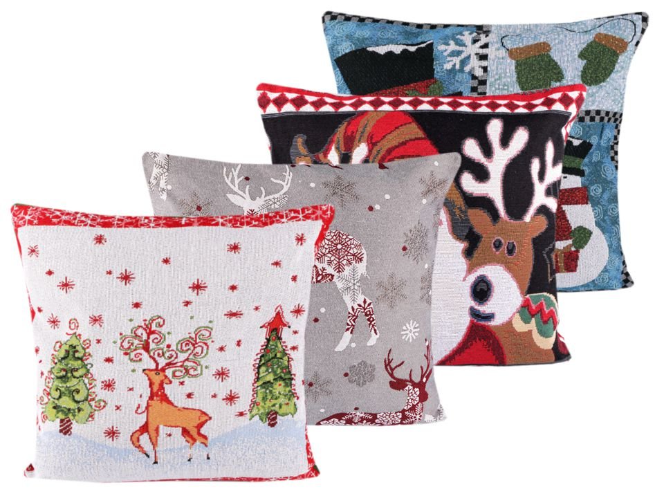 Christmas Tapestry Pillow / Cushion Cover 44x44 cm