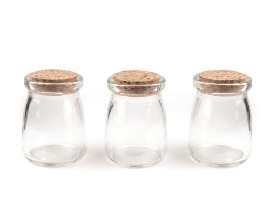 Glass Vial Bottle with Cork 57x75 mm