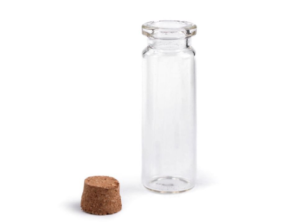 Glass Bottle with Cork 20x60 mm