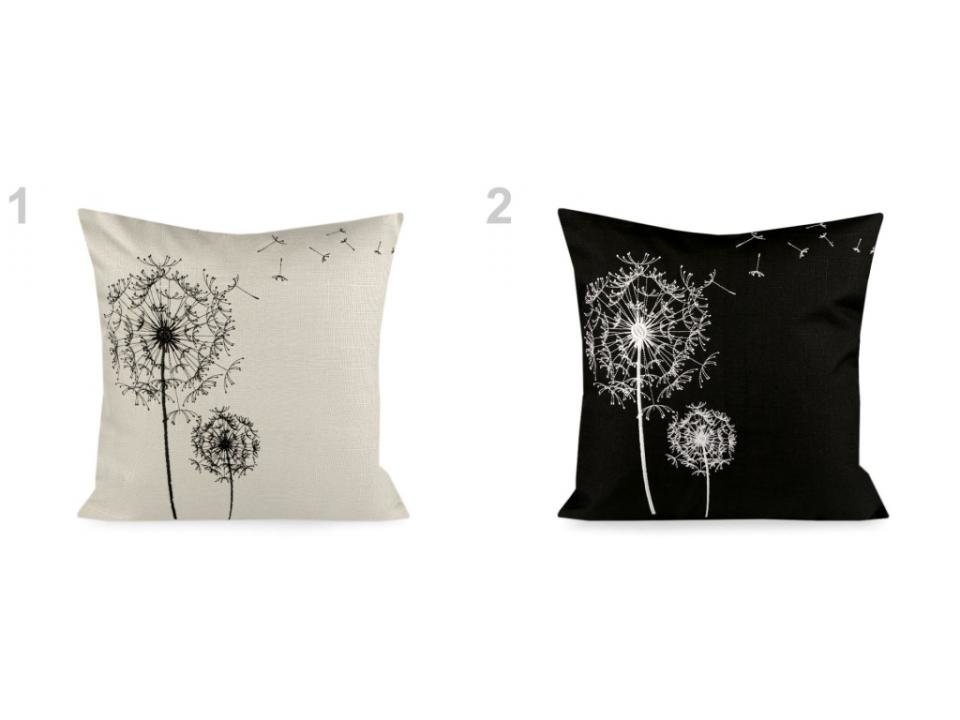 Pillow / Cushion with Embroidery 43x43 cm Dandelions