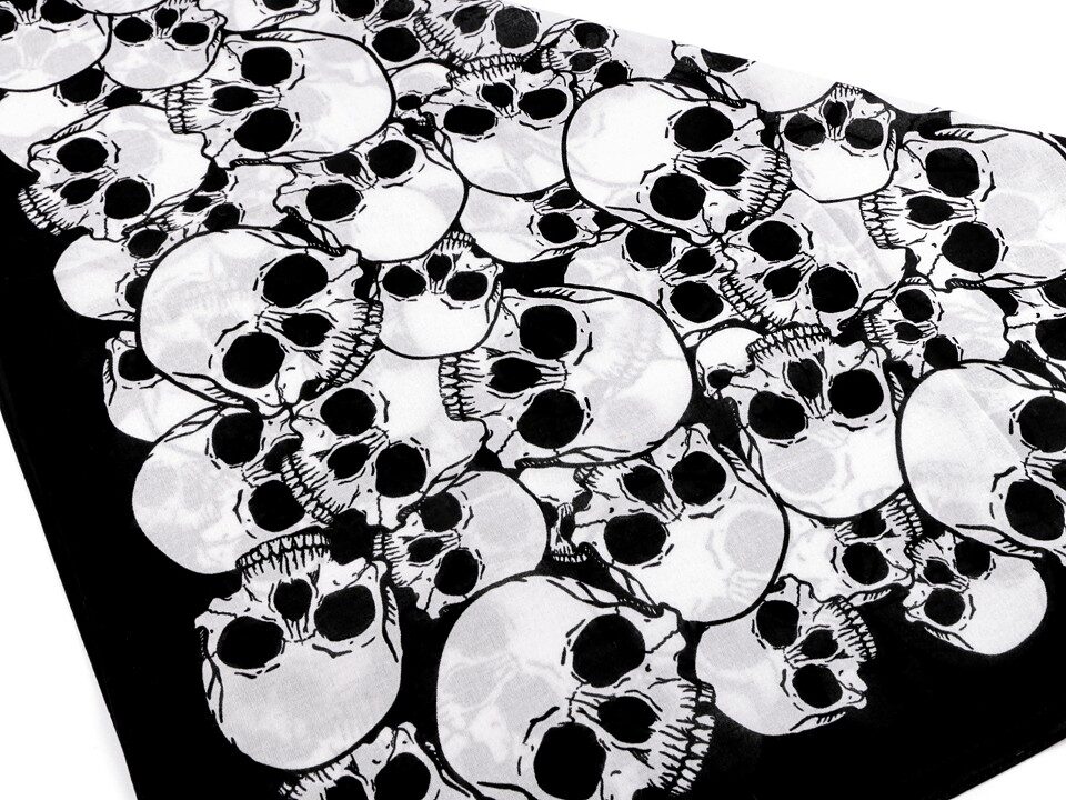 Cotton Skull Scarf 70 x 70 cm