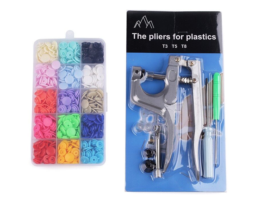 Set - Snap Pliers and Plastic Snaps size 20'