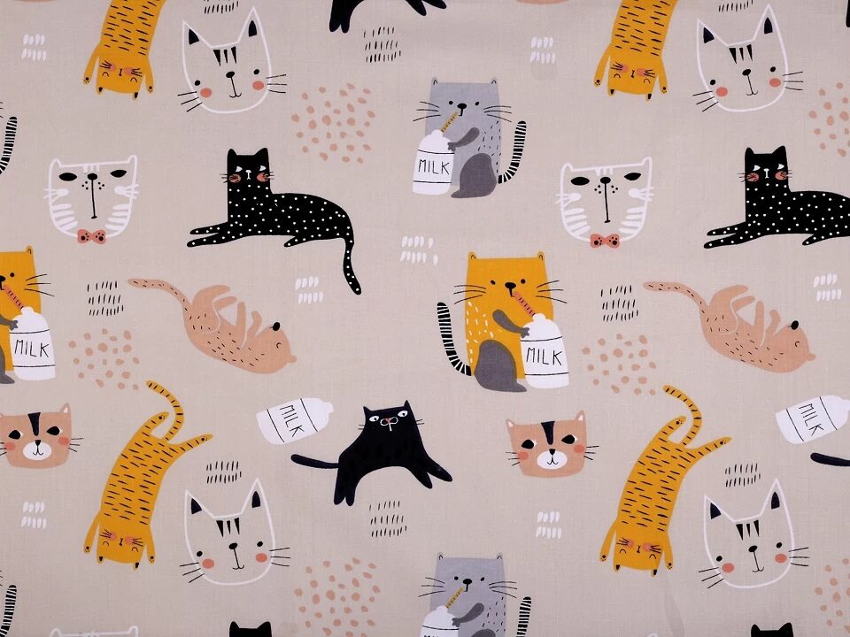 Cotton Fabric / Canvas Cats