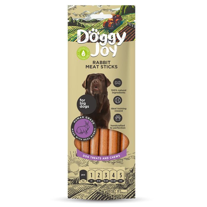 Dog snack Doggy Joy Rabbit meat sticks 45g
