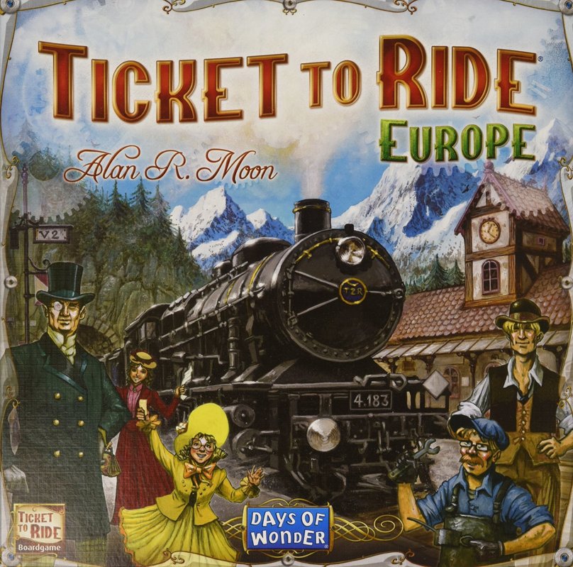 Galda spēle Ticket to Ride Europe pamatspēle