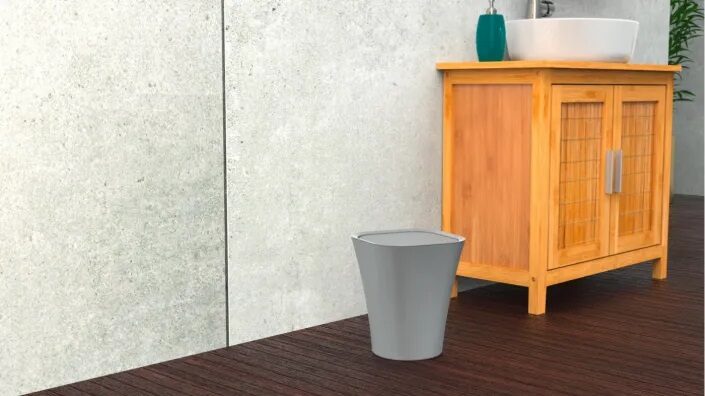 EISL Bathroom or kitchen waste bin 8.5L, gray