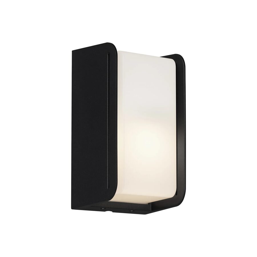 BRILO BOKS wall outdoor lamp E27, max. 12W, black