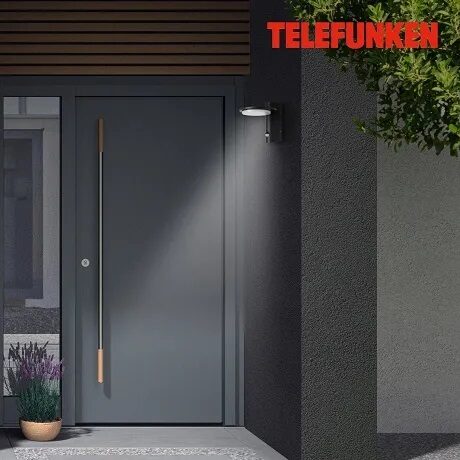 TELEFUNKEN LED outdoor wall luminaire with motion sensor Bern