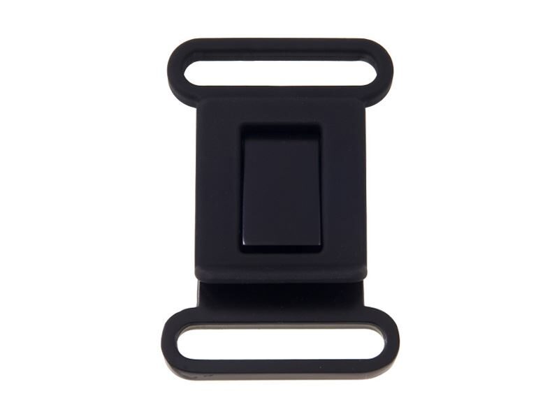 Metal buckle single 40 mm matt black set