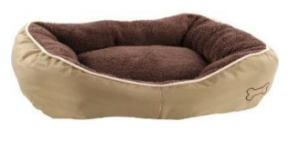 Dog bed-cushion Basket Chipz 63x60x20cm brown-beige 516426