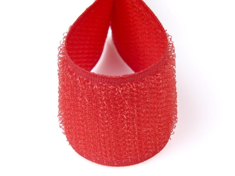 Hook velcro tape 25 mm red