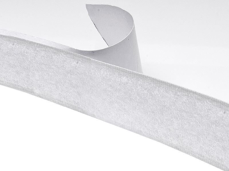 Loop velcro tape with glue 25  mm white