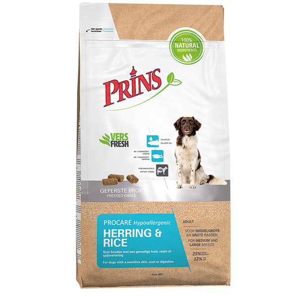 Prins ProCare HERRING & RICE Hypoallergic sausā suņu barība 3kg