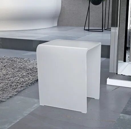 Novellini Satin Acrylic Bathroom bench, white