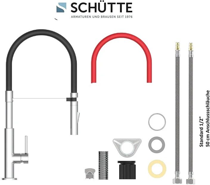 F.J.Schütte / HOGA STILO single lever kitchen sink mixer with shower