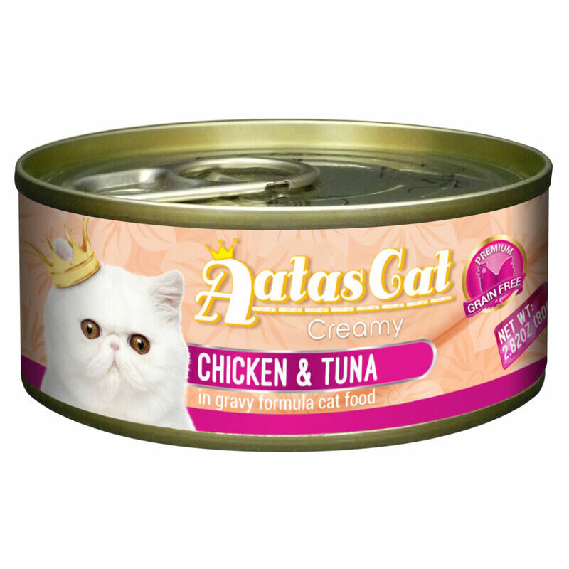 Aatas Cat Creamy Chicken&Tuna 80g konservi kaķiem