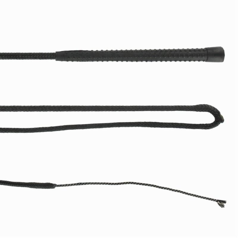 Schooling horse riding lunging whip black