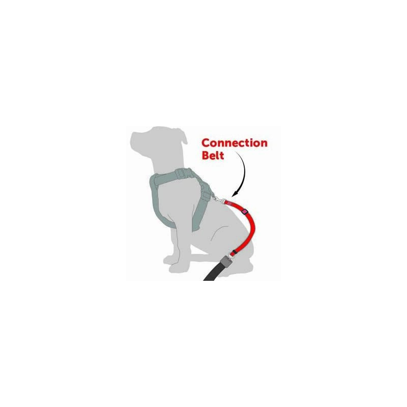 Car seatbelt for dogs RUKA SHOCK ABSORBER GREY 60-80cm/32mm