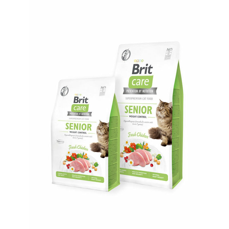 Cat dry food Brit Care Cat GF Senior Weight Control 2 kg