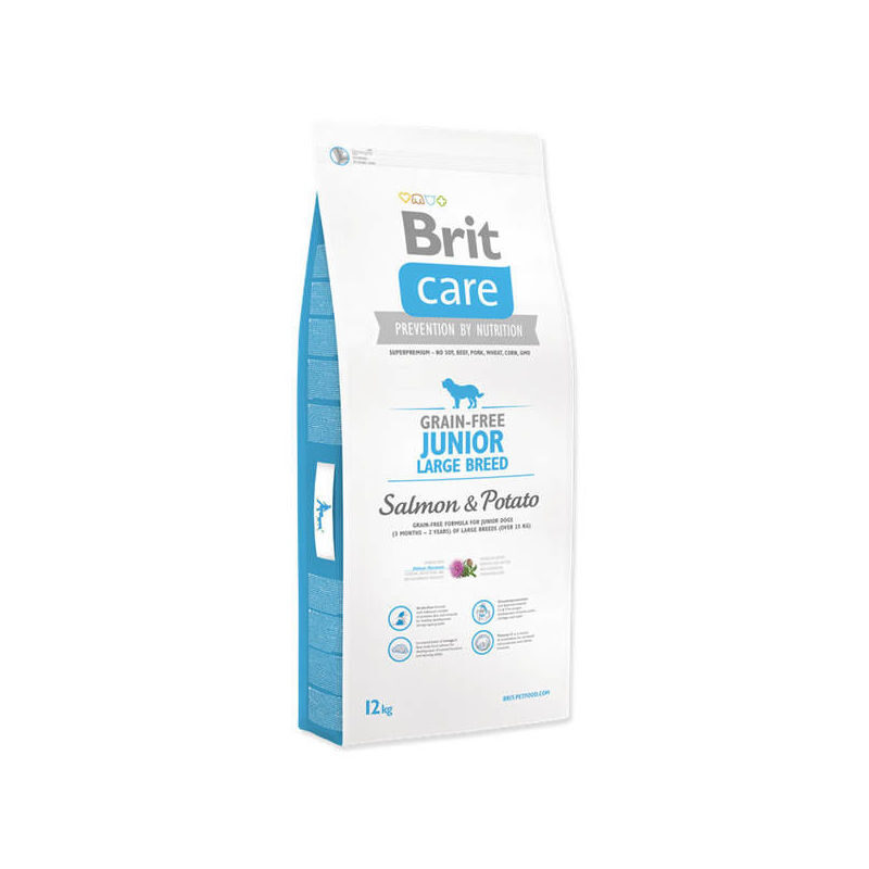 Dog dry food Brit Care Grain-free Junior Large Breed Salmon & Potato 12 kg